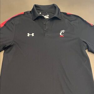 Men’s Size Small Under Armour UC University of Cincinnati Black Polo